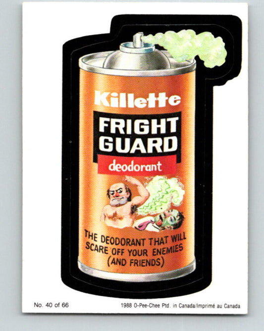 1988 Wacky Packages - #40 Killette Fright Guard Deodorant V10003