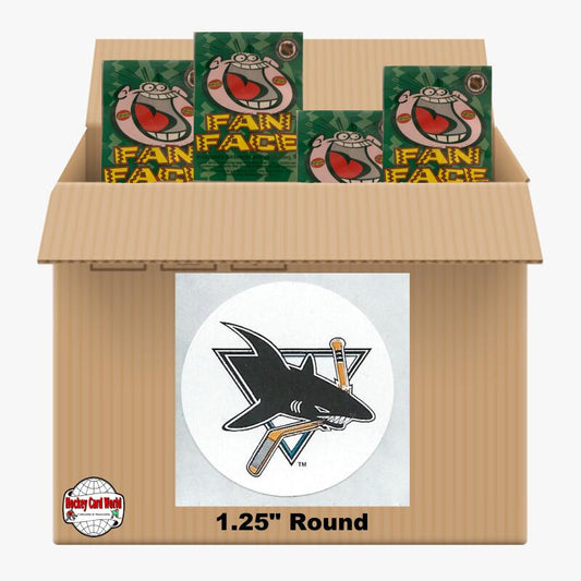 San Jose Sharks 1200 pack case - 4 Logos pack - 4800 Stickers