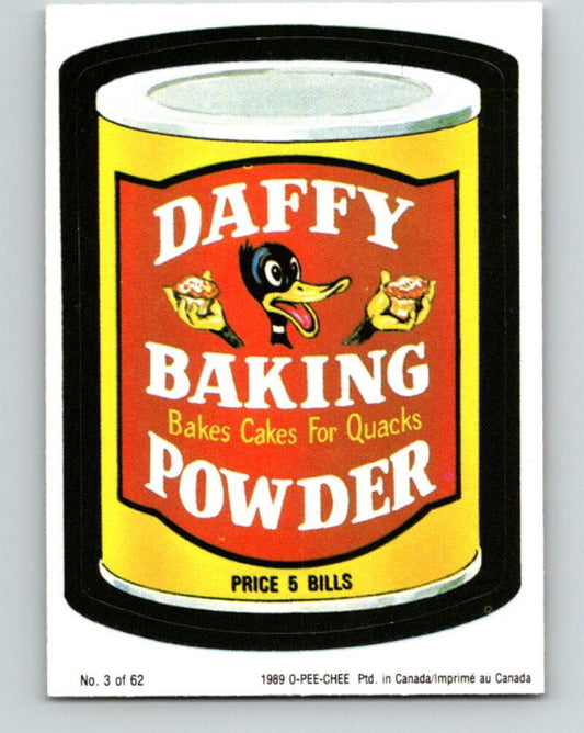 1989 Wacky Packages - #3 Daffy Baking Powder Cakes for Quacks V10004