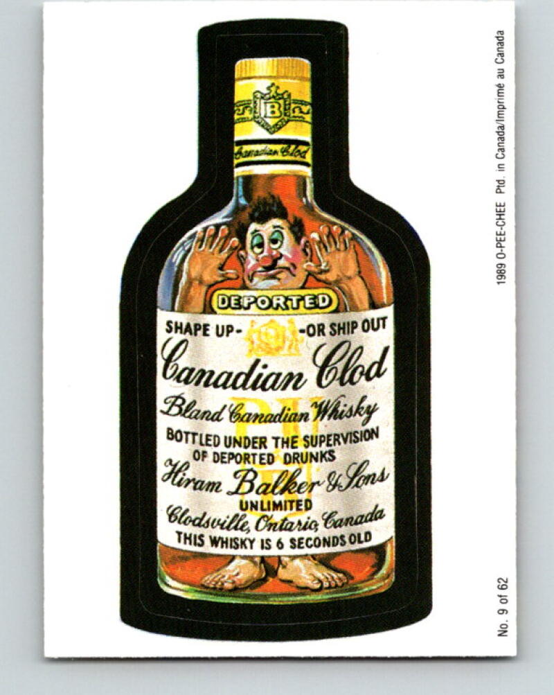 1989 Wacky Packages - #9 Canadian Glob Whisky V10005