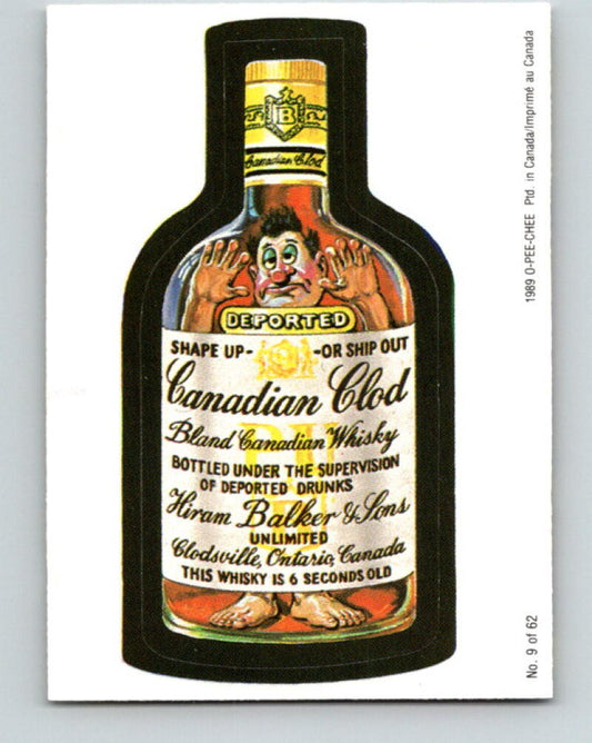 1989 Wacky Packages - #9 Canadian Glob Whisky V10006