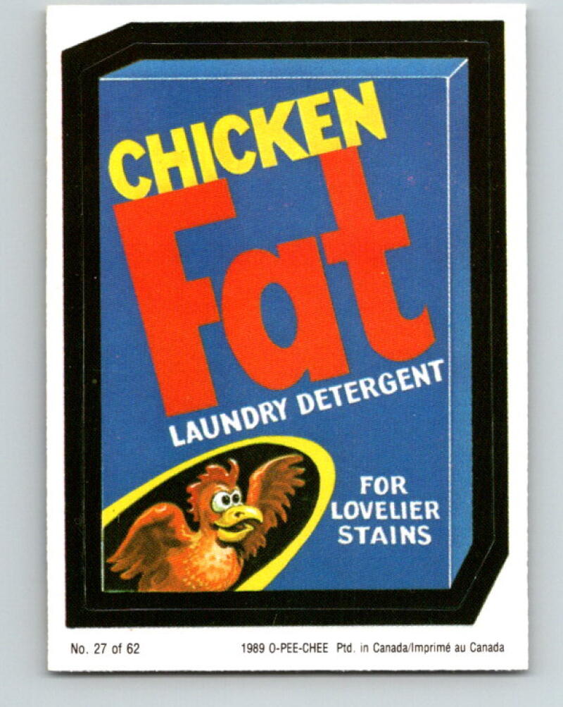 1989 Wacky Packages - #27 Chicken fat Laundry Detergent V10010
