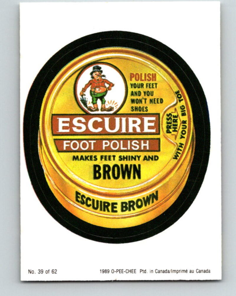 1989 Wacky Packages - #39 Escuire Foot Polish Brown V10013