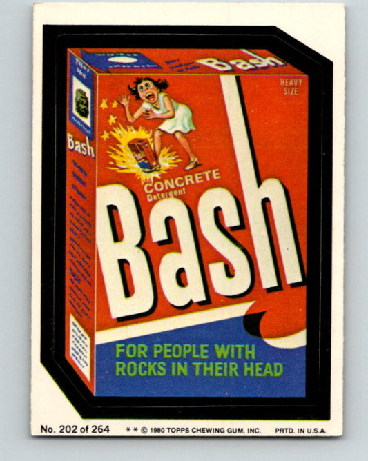 1980 Wacky Packages - #202 Concrete Bash Rocks in Hair V10026