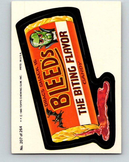1980 Wacky Packages - #207 Bleeds The Biting Flavor V10029