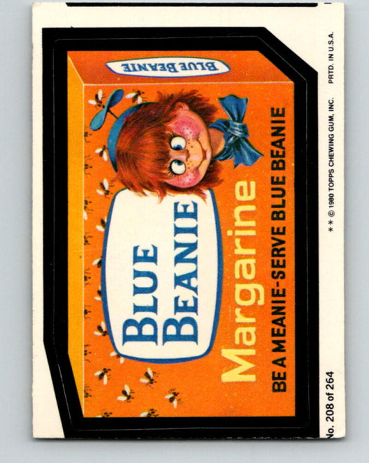 1980 Wacky Packages - #208 Blue Beanie Margarine  V10030