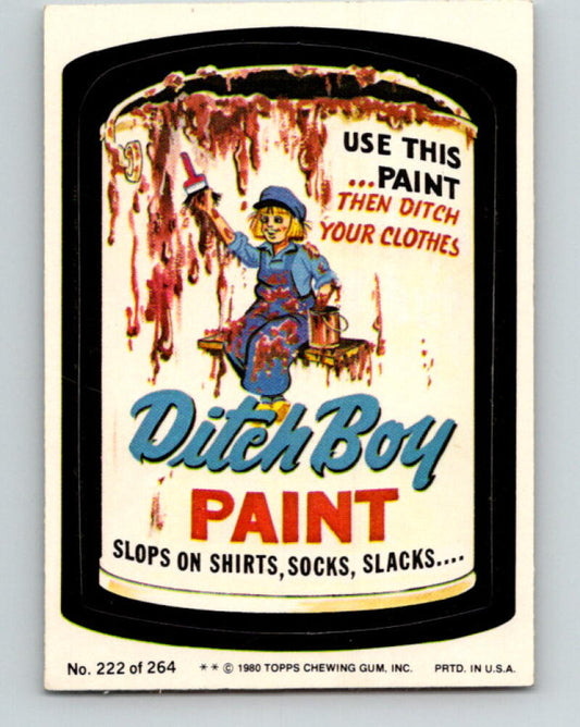 1980 Wacky Packages - #222 Ditch Boy Paint V10037