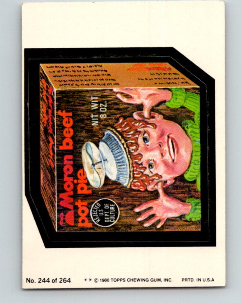 1980 Wacky Packages - #244 Moron Beef Pot Pie V10052