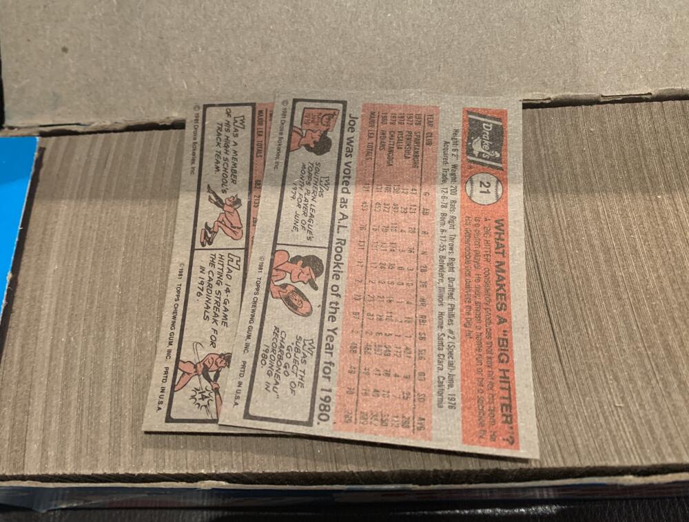 1981 Topps Drakes MLB Baseball Vending Box - 500 MINT Player Cards