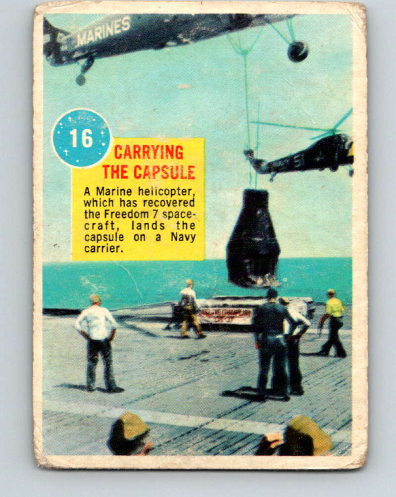 1963 Topps Astronauts #16 Carrying The Capsule V10133