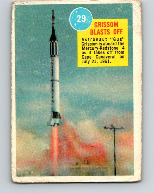 1963 Topps Astronauts #29 Grisson Blasts Off V10142
