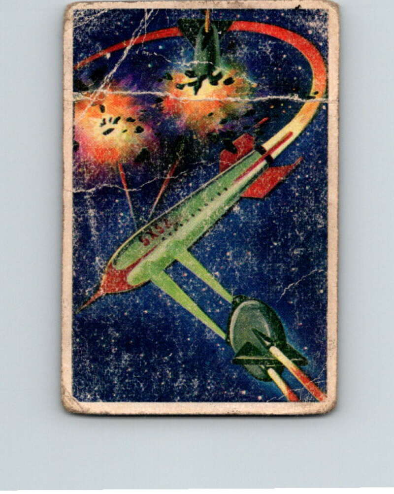 1951 Bowman Jets Rockets Spacemen #12 Attacked by Ray Fighters  V10161