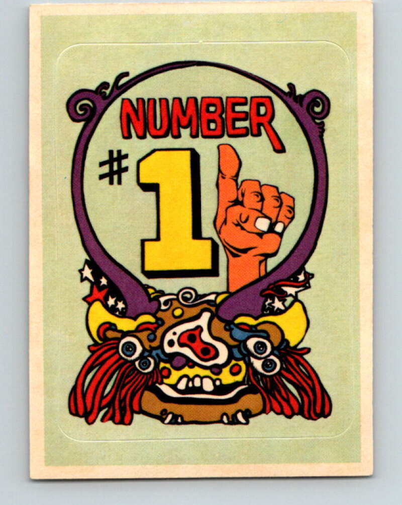 1981 Skateboard Stickers - Number #1 V10268