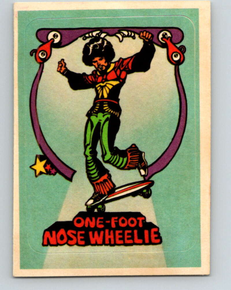 1985 Skateboard Stickers - One-Foot Nose Wheelie  V10272