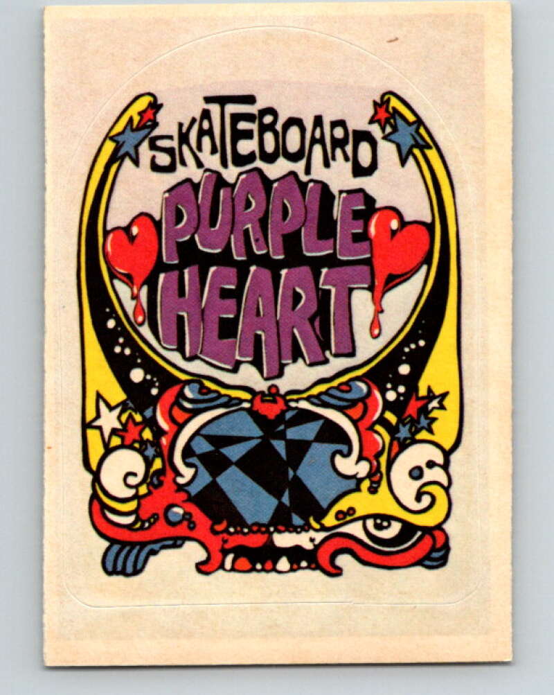 1988 Skateboard Stickers - Skateboard Purple Heart  V10275