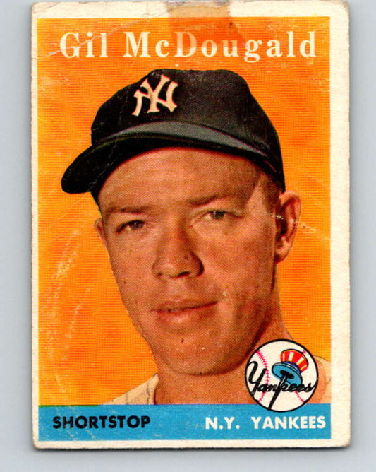 1958 Topps MLB #20 Gil McDougald UER  New York Yankees� V10407