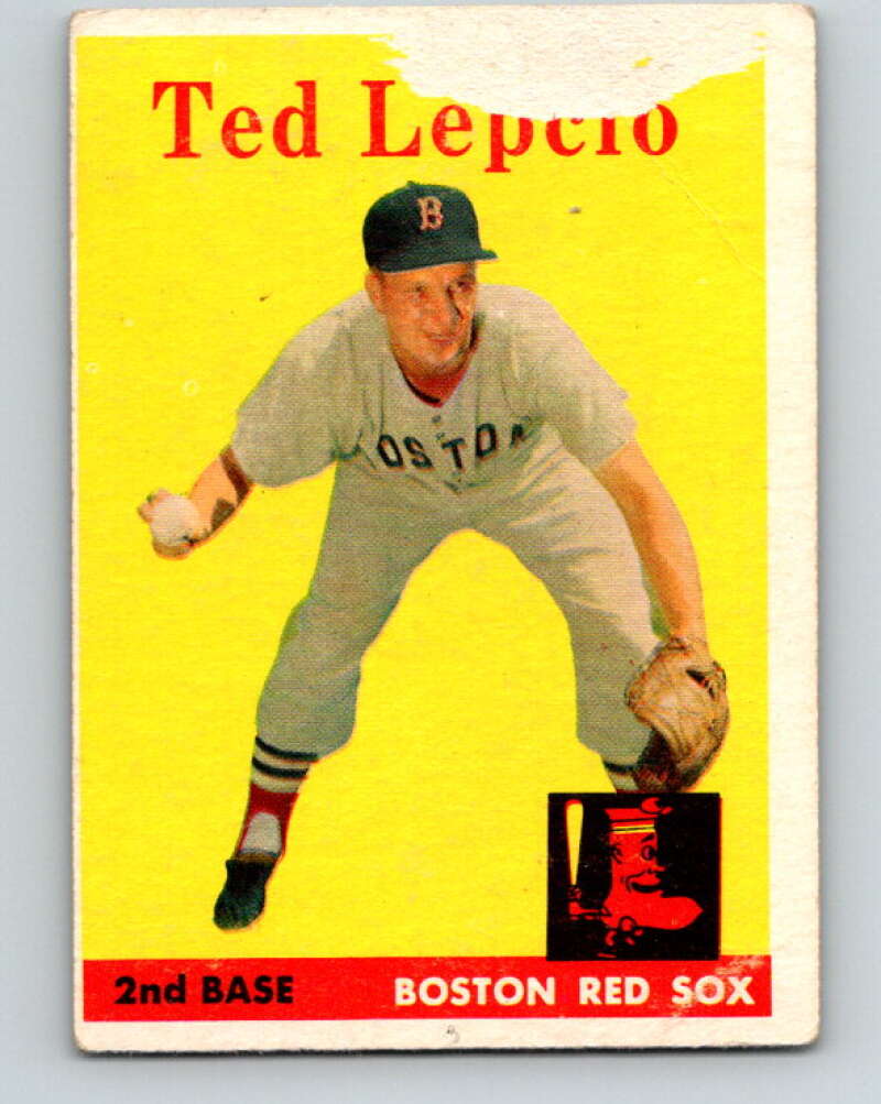 1958 Topps MLB #29 Ted Lepcio UER  Boston Red Sox� V10408