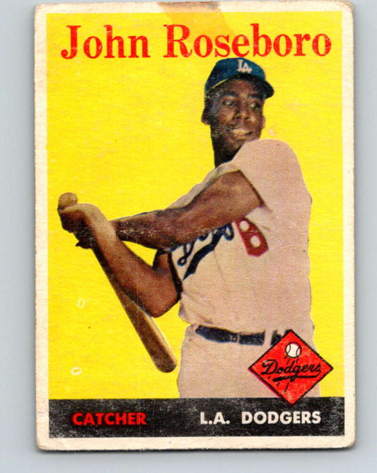 1958 Topps MLB #42 John Roseboro UER  RC Rookie Los Angeles Dodgers� V10413