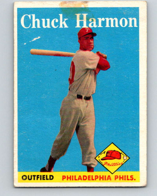 1958 Topps MLB #48 Chuck Harmon  Philadelphia Phillies� V10416
