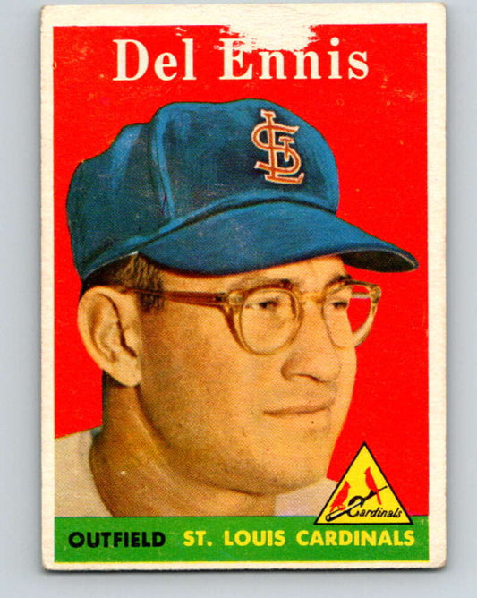 1958 Topps MLB #60 Del Ennis  St. Louis Cardinals� V10420