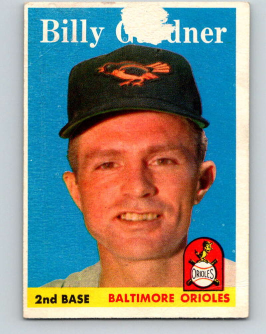1958 Topps MLB #105 Billy Gardner UER  Baltimore Orioles� V10437