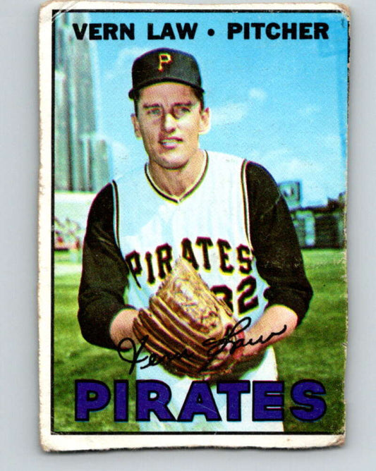 1967 Topps MLB #351 Vern Law  Pittsburgh Pirates� V10452