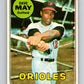1969 O-Pee-Chee MLB #113 Dave May  Baltimore Orioles� V10475