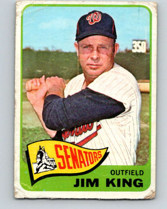 1965 Topps MLB #38 Jim King  Washington Senators� V10493