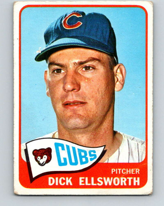 1965 Topps MLB #165 Dick Ellsworth  Chicago Cubs� V10536