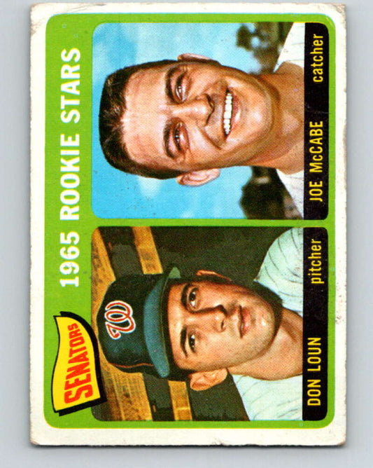 1965 Topps MLB #181 Loun/McCabe Senators Rookies  V10544