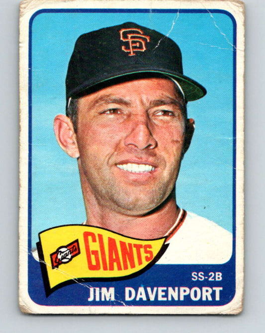 1965 Topps MLB #213 Jim Davenport  San Francisco Giants� V10549