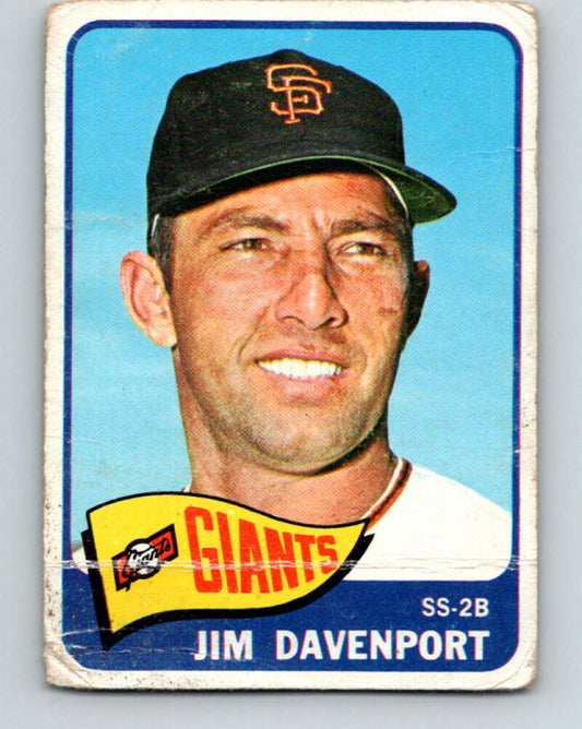 1965 Topps MLB #213 Jim Davenport  San Francisco Giants� V10550