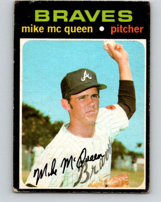 1971 O-Pee-Chee MLB #8 Mike McQueen�Atlanta Braves� V10689