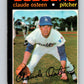 1971 O-Pee-Chee MLB #10 Claude Osteen� Los Angeles Dodgers� V10694