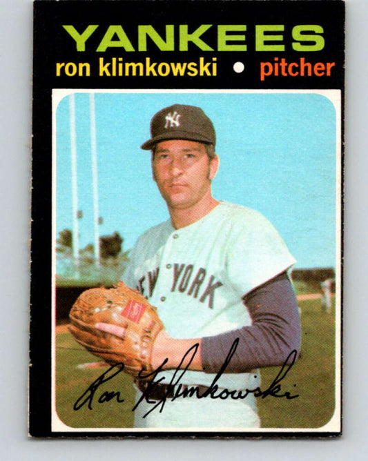 1971 O-Pee-Chee MLB #28 Ron Klimkowski� New York Yankees� V10717