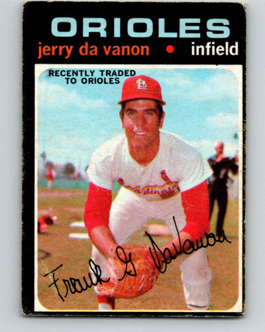 1971 O-Pee-Chee MLB #32 Jerry DaVanon� Baltimore Orioles� V10723