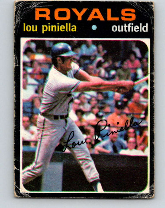 1971 O-Pee-Chee MLB #35 Lou Piniella� Kansas City Royals� V10727