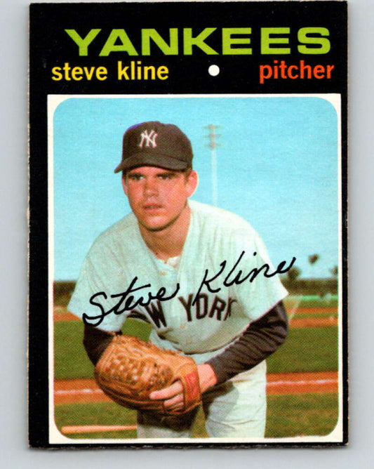 1971 O-Pee-Chee MLB #51 Steve Kline� RC Rookie New York Yankees� V10760