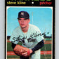 1971 O-Pee-Chee MLB #51 Steve Kline� RC Rookie New York Yankees� V10761