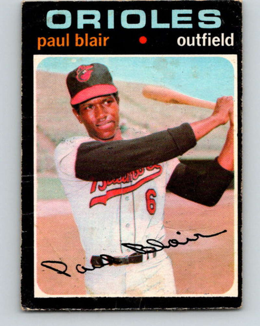 1971 O-Pee-Chee MLB #53 Paul Blair� Baltimore Orioles� V10763