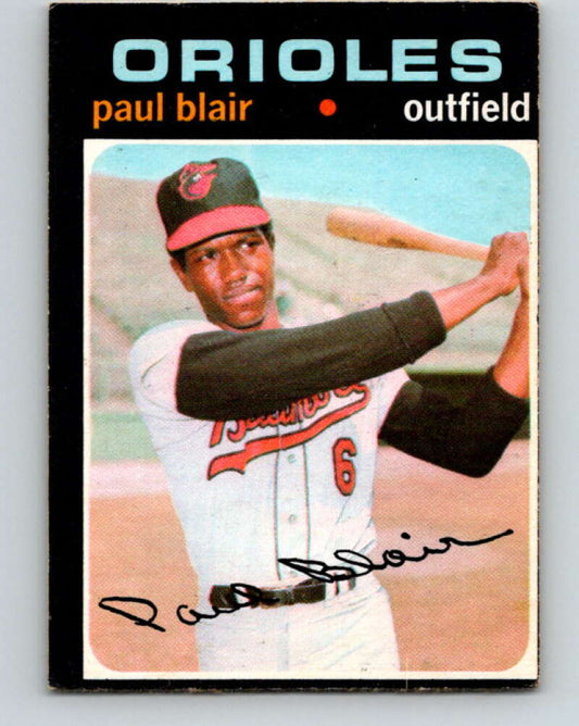1971 O-Pee-Chee MLB #53 Paul Blair� Baltimore Orioles� V10764