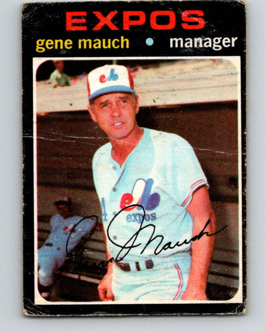1971 O-Pee-Chee MLB #59 Gene Mauch� Montreal Expos� V10771