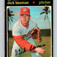 1971 O-Pee-Chee MLB #60 Dick Bosman� Washington Senators� V10772