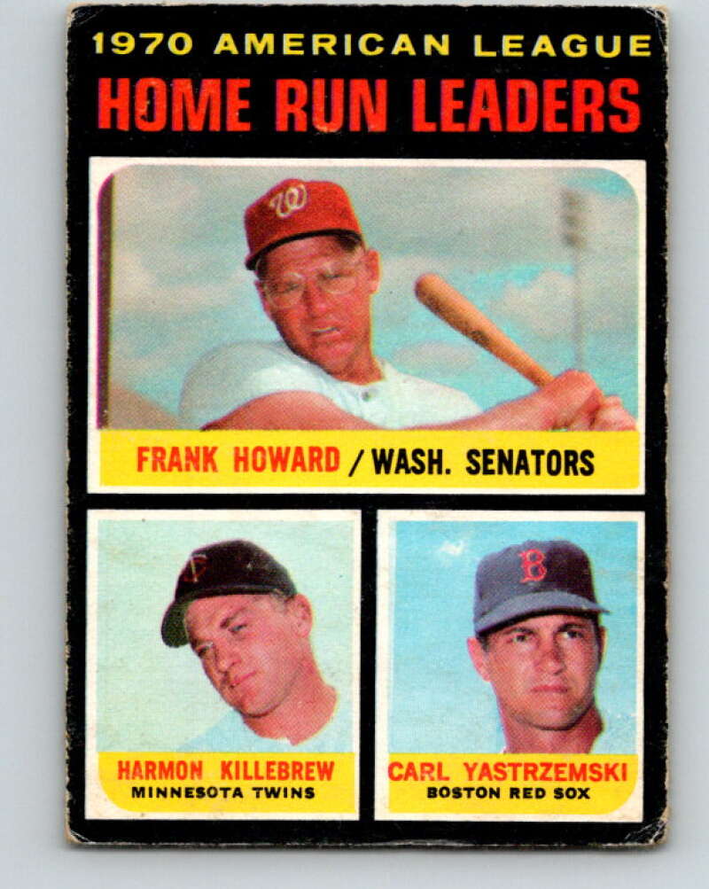 1971 O-Pee-Chee MLB #65 Howard/Killebrew/Yastrzemski� V10786