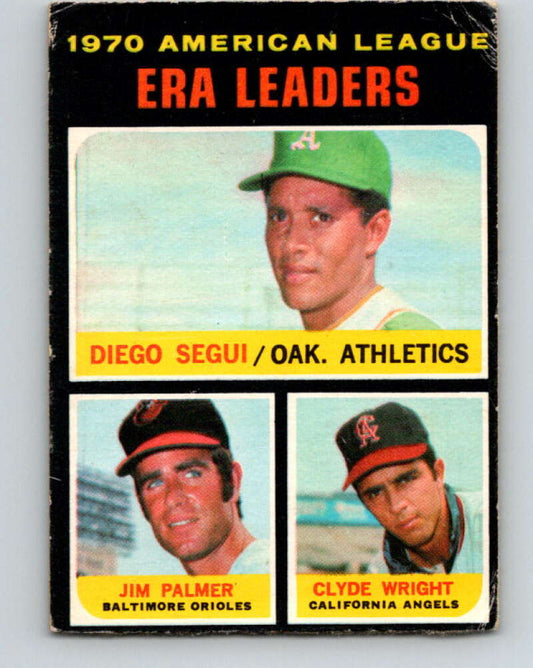 1971 O-Pee-Chee MLB #67 Segui/Palmer/Wright� V10787