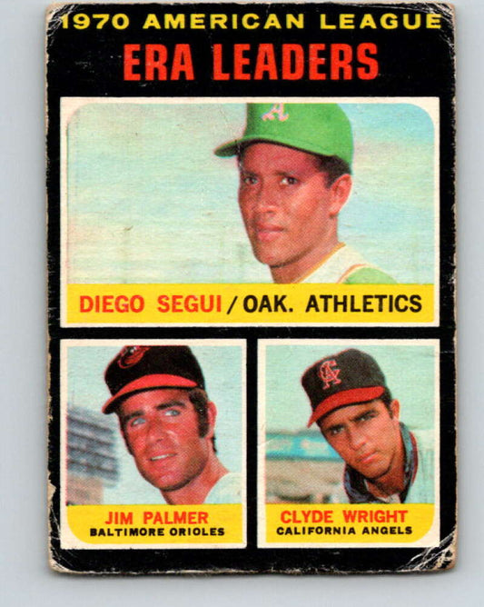 1971 O-Pee-Chee MLB #67 Segui/Palmer/Wright� V10789