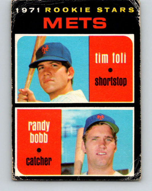 1971 O-Pee-Chee MLB #83 Tim Foli/Randy Bobb� RC Rookie Mets� V10804