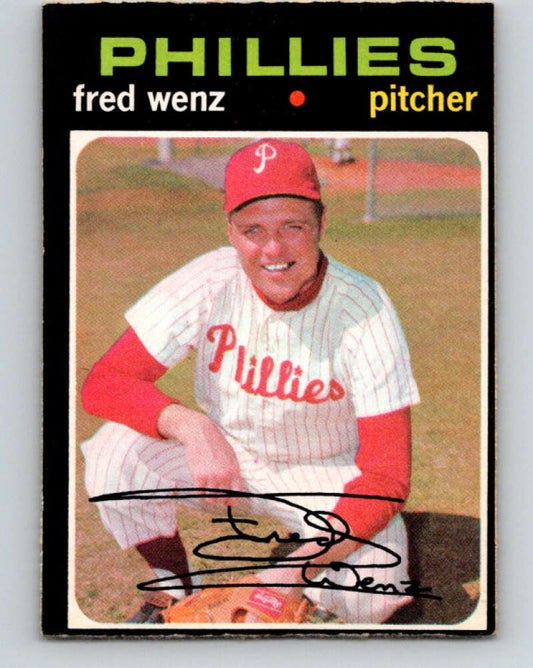 1971 O-Pee-Chee MLB #92 Fred Wenz� Philadelphia Phillies� V10817