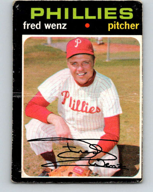 1971 O-Pee-Chee MLB #92 Fred Wenz� Philadelphia Phillies� V10818