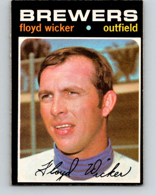 1971 O-Pee-Chee MLB #97 Floyd Wicker� Milwaukee Brewers� V10825